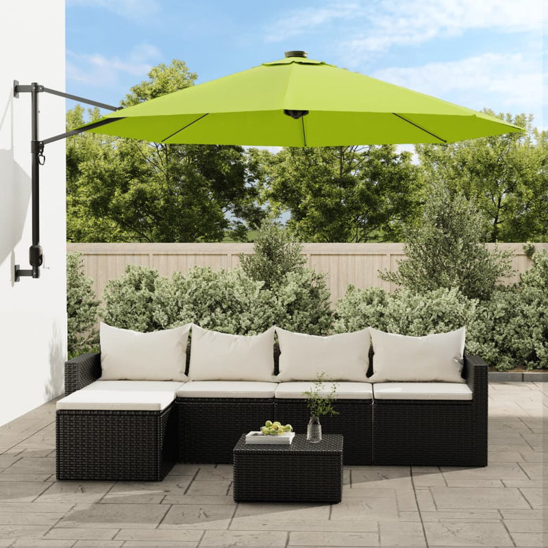 Afbeelding laden in galerijviewer, Vidaxl wandparasol 290 cm appelgroen
