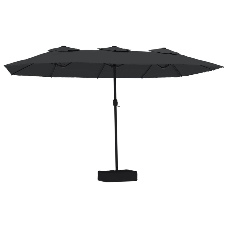 Afbeelding laden in galerijviewer, Vidaxl parasol dubbel dak 449x265 cm zwart
