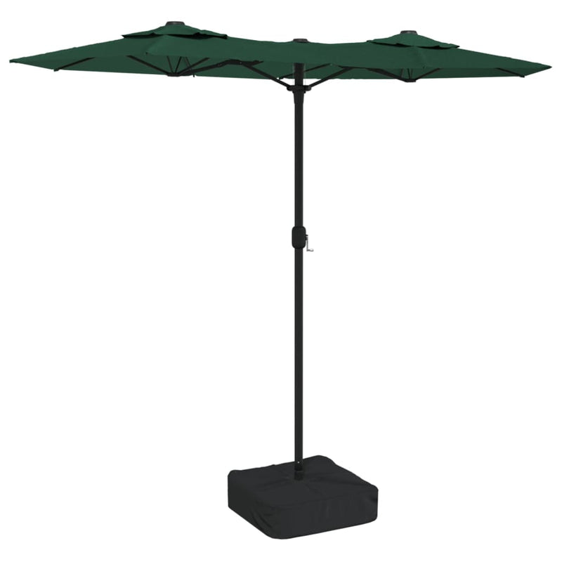 Afbeelding laden in galerijviewer, Vidaxl parasol dubbel dak 316x145 cm groen
