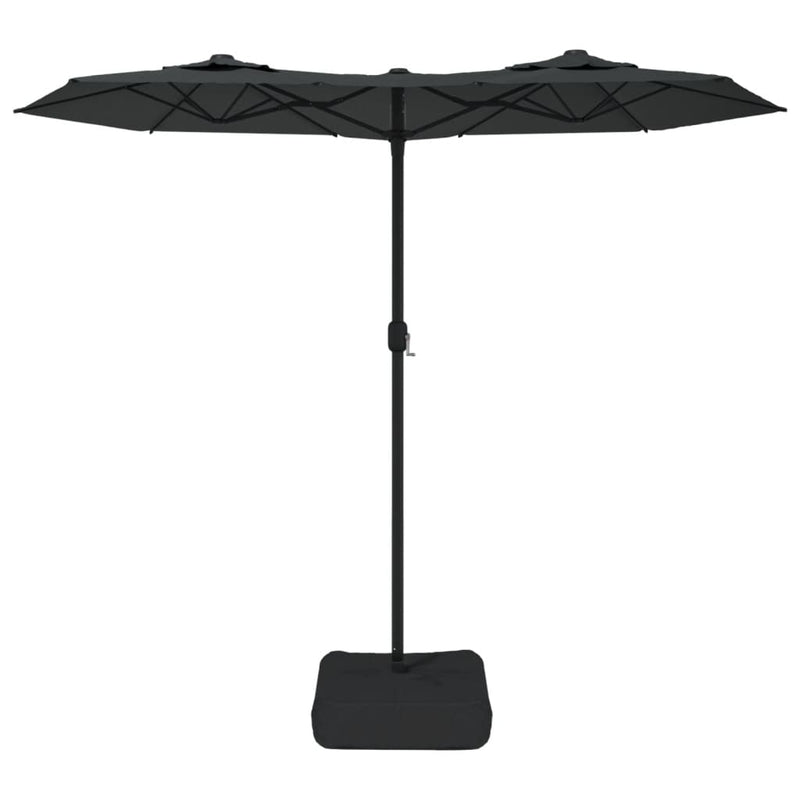 Afbeelding laden in galerijviewer, Vidaxl parasol dubbel dak 316x145 cm antracietkleurig
