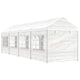 VidaXL Prieel met dak 8,92x2,28x2,69 m polyetheen wit