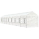 VidaXL Prieel met dak 17,84x2,28x2,69 m polyetheen wit