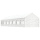 VidaXL Prieel met dak 15,61x4,08x3,22 m polyetheen wit