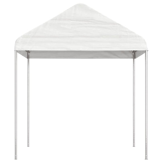 VidaXL Prieel met dak 11,15x2,28x2,69 m polyetheen wit