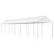 VidaXL Prieel met dak 13,38x2,28x2,69 m polyetheen wit