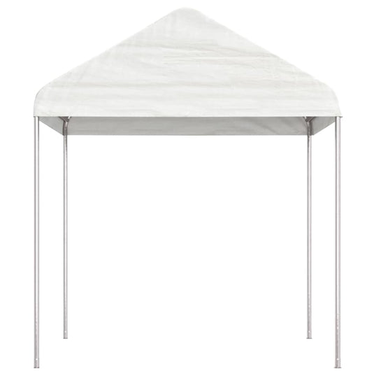 VidaXL Prieel met dak 15,61x2,28x2,69 m polyetheen wit