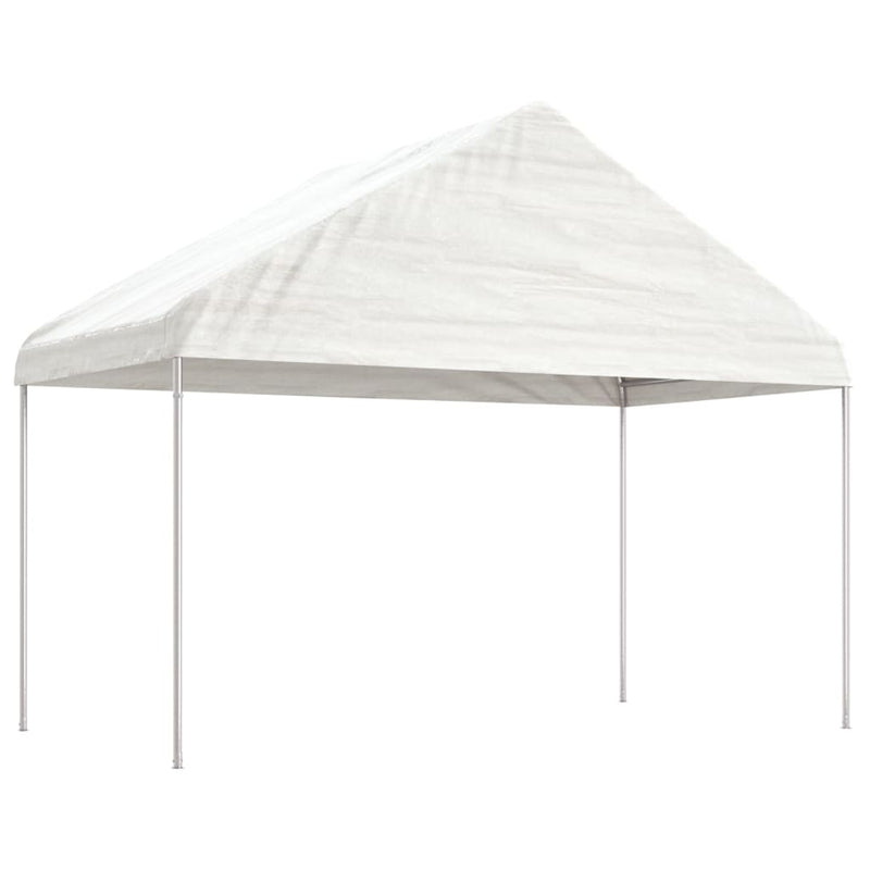 Afbeelding laden in galerijviewer, VidaXL Prieel met dak 8,92x4,08x3,22 m polyetheen wit
