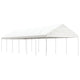 VidaXL Prieel met dak 13,38x4,08x3,22 m polyetheen wit