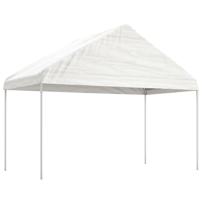 Afbeelding laden in galerijviewer, VidaXL Prieel met dak 17,84x4,08x3,22 m polyetheen wit
