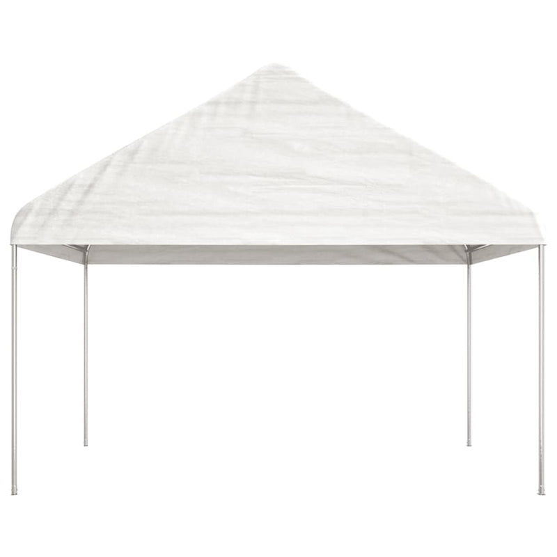 Afbeelding laden in galerijviewer, VidaXL Prieel met dak 17,84x4,08x3,22 m polyetheen wit

