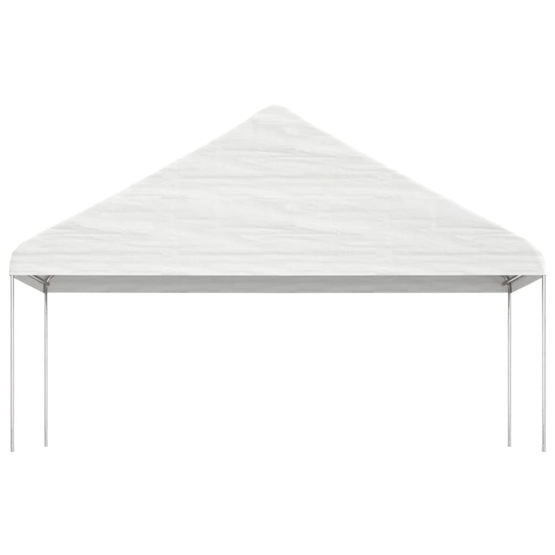 Afbeelding laden in galerijviewer, VidaXL Prieel met dak 6,69x5,88x3,75 m polyetheen wit
