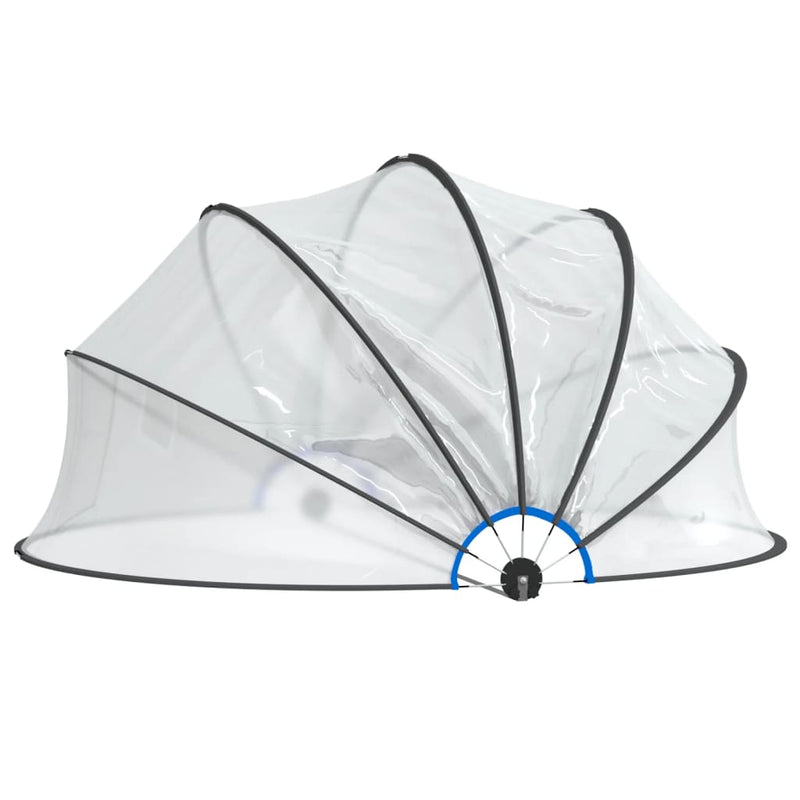 Afbeelding laden in galerijviewer, Vidaxl zwembadoverkapping rond 376x188 cm pvc
