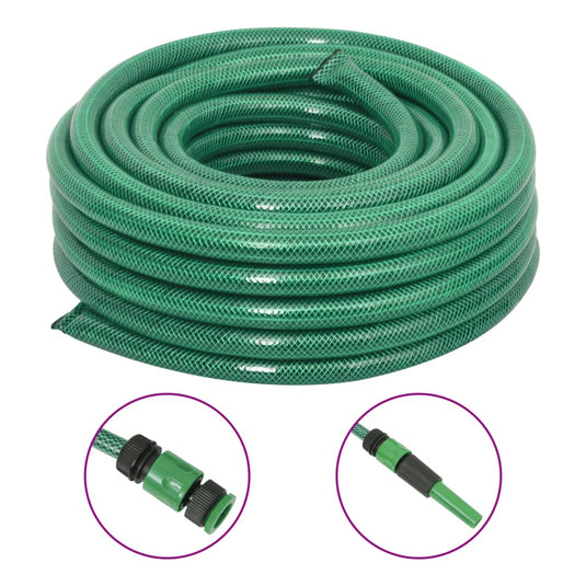 Vidaxl tuinslang met koppelingsset 0,75'' 10 m pvc groen
