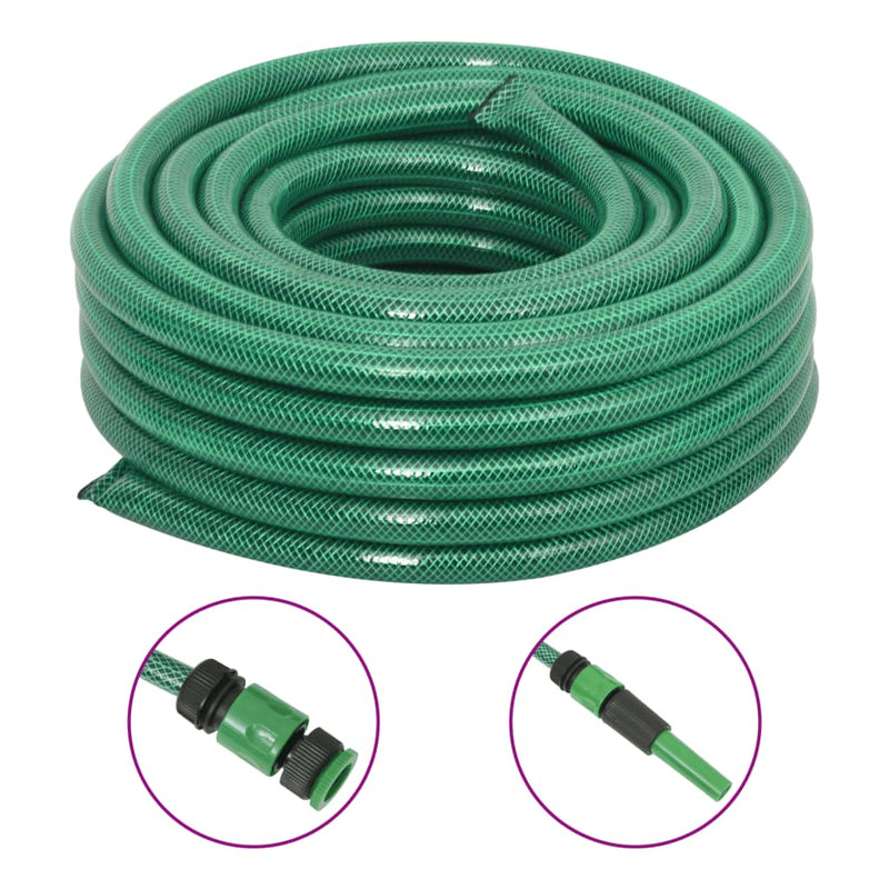 Afbeelding laden in galerijviewer, Vidaxl tuinslang met koppelingsset 0,75'' 10 m pvc groen
