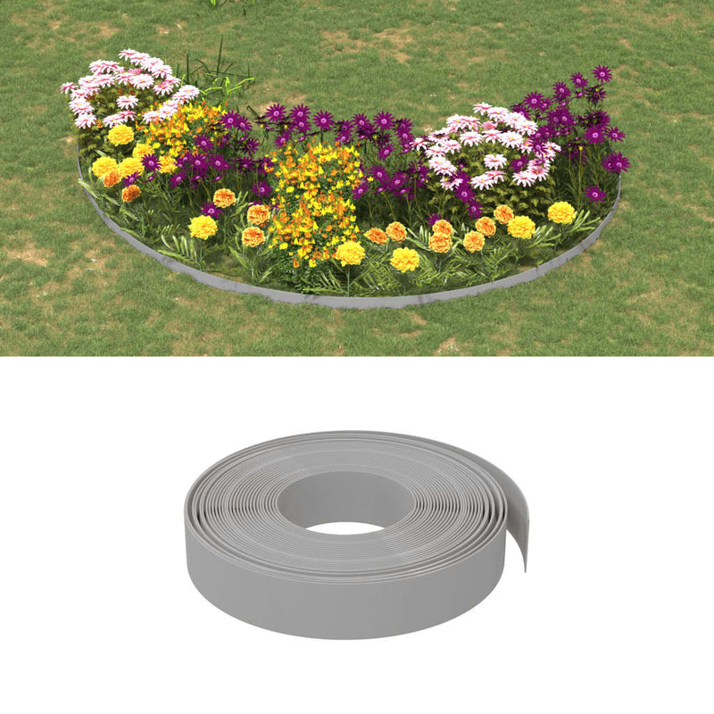 Afbeelding laden in galerijviewer, Vidaxl tuinranden 2 st 10 m 10 cm polyetheen grijs
