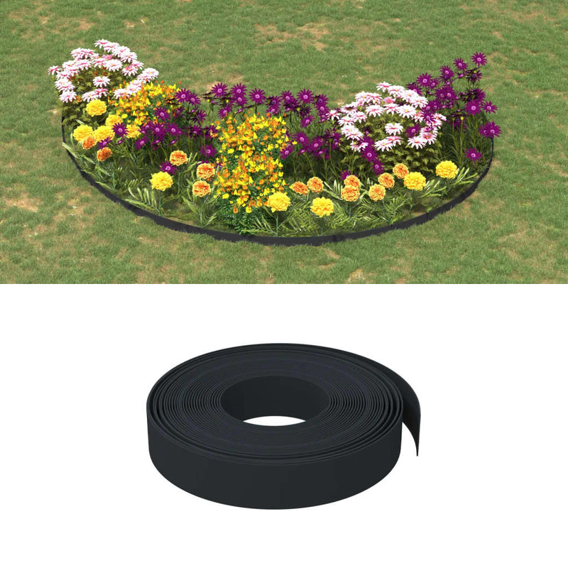Afbeelding laden in galerijviewer, Vidaxl tuinranden 2 st 10 m 10 cm polyetheen zwart
