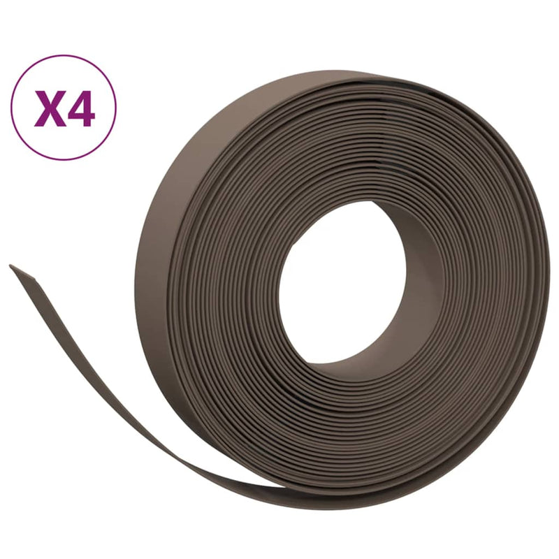 Afbeelding laden in galerijviewer, Vidaxl tuinranden 4 st 10 m 10 cm polyetheen bruin
