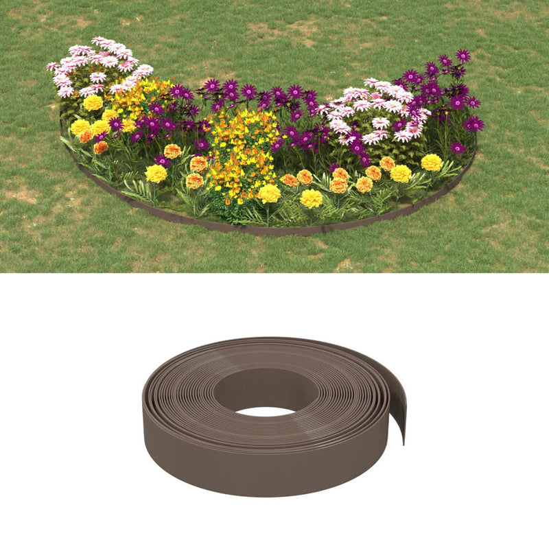 Afbeelding laden in galerijviewer, Vidaxl tuinranden 4 st 10 m 10 cm polyetheen bruin
