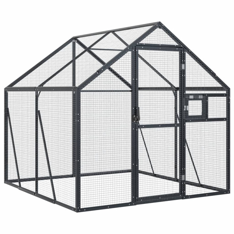 Afbeelding laden in galerijviewer, Vidaxl volière 1,79x2x1,85 m aluminium antracietkleurig

