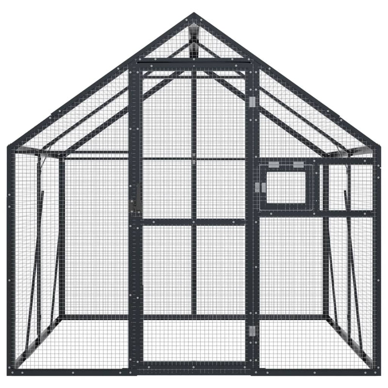 Afbeelding laden in galerijviewer, Vidaxl volière 1,79x2x1,85 m aluminium antracietkleurig
