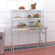 Vidaxl keukenwerktafel met bovenschap 120x60x145 cm roestvrij staal
