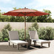 Vidaxl parasol met houten paal 299x240 cm terracottakleurig