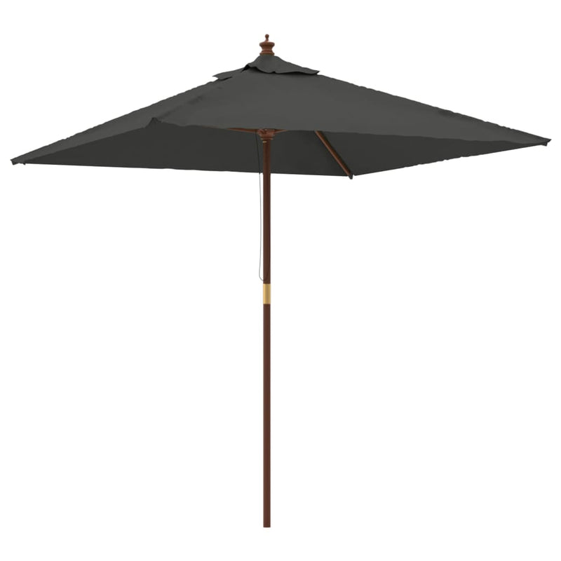 Afbeelding laden in galerijviewer, Vidaxl parasol met houten paal 198x198x231 cm antracietkleurig
