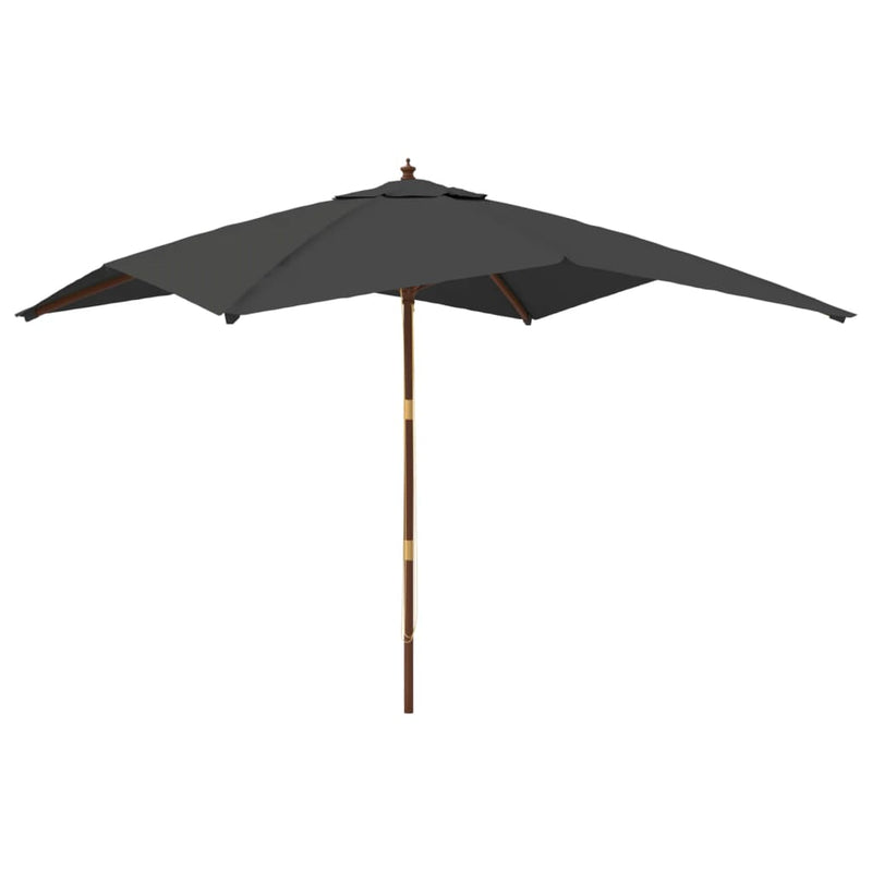 Afbeelding laden in galerijviewer, Vidaxl parasol met houten paal 300x300x273 cm antracietkleurig
