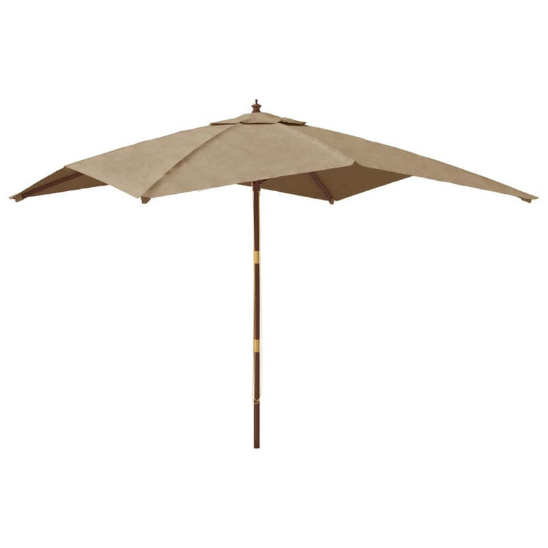 Afbeelding laden in galerijviewer, Vidaxl parasol met houten paal 300x300x273 cm taupe
