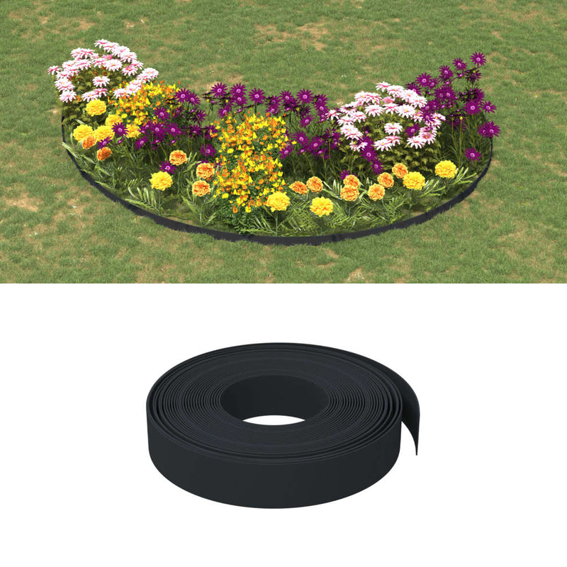 Afbeelding laden in galerijviewer, Vidaxl tuinbegrenzing 10 m 10 cm polyetheen zwart
