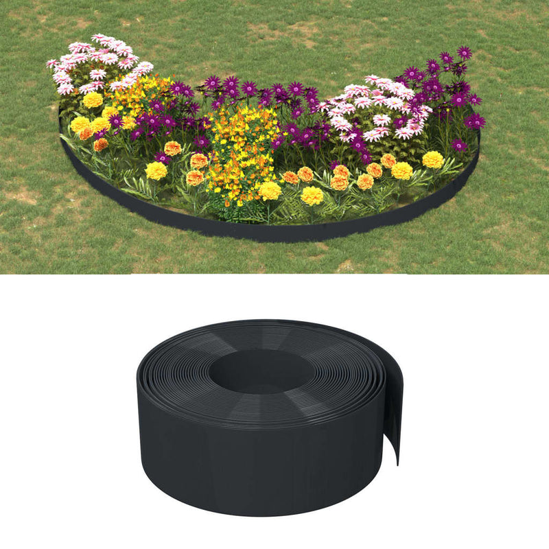 Afbeelding laden in galerijviewer, Vidaxl tuinrand 10 m 20 cm polyetheen zwart
