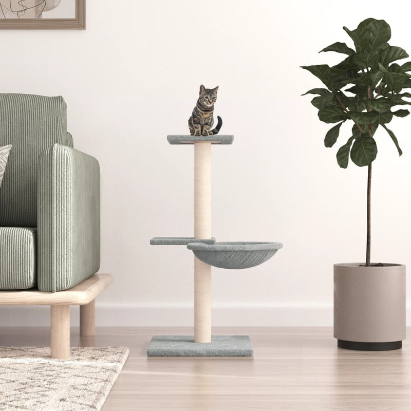 Afbeelding laden in galerijviewer, Vidaxl kattenmeubel met sisal krabpalen 72 cm lichtgrijs
