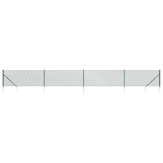 Vidaxl gaashek met grondankers 1x10 m groen