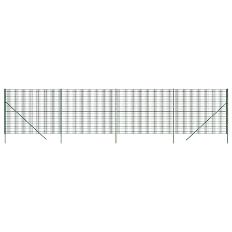 Afbeelding laden in galerijviewer, Vidaxl draadgaashek 1,6x10 m gegalvaniseerd staal groen
