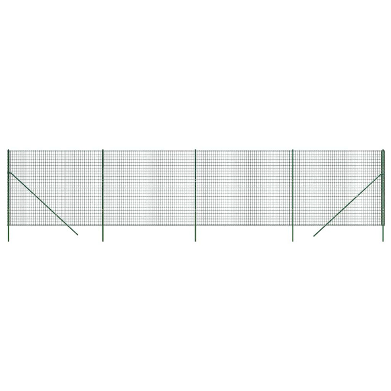 Afbeelding laden in galerijviewer, Vidaxl draadgaashek 2,2x10 m gegalvaniseerd staal groen
