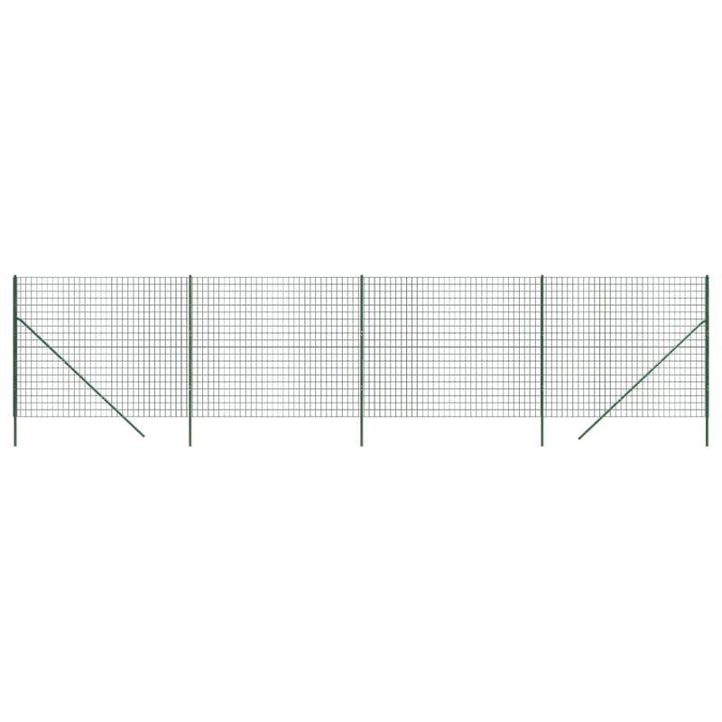 Afbeelding laden in galerijviewer, VidaXL Draadgaashek 1,8x10 m gegalvaniseerd staal groen
