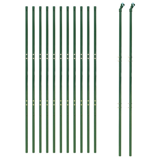 VidaXL Draadgaashek 2x25 m gegalvaniseerd staal groen