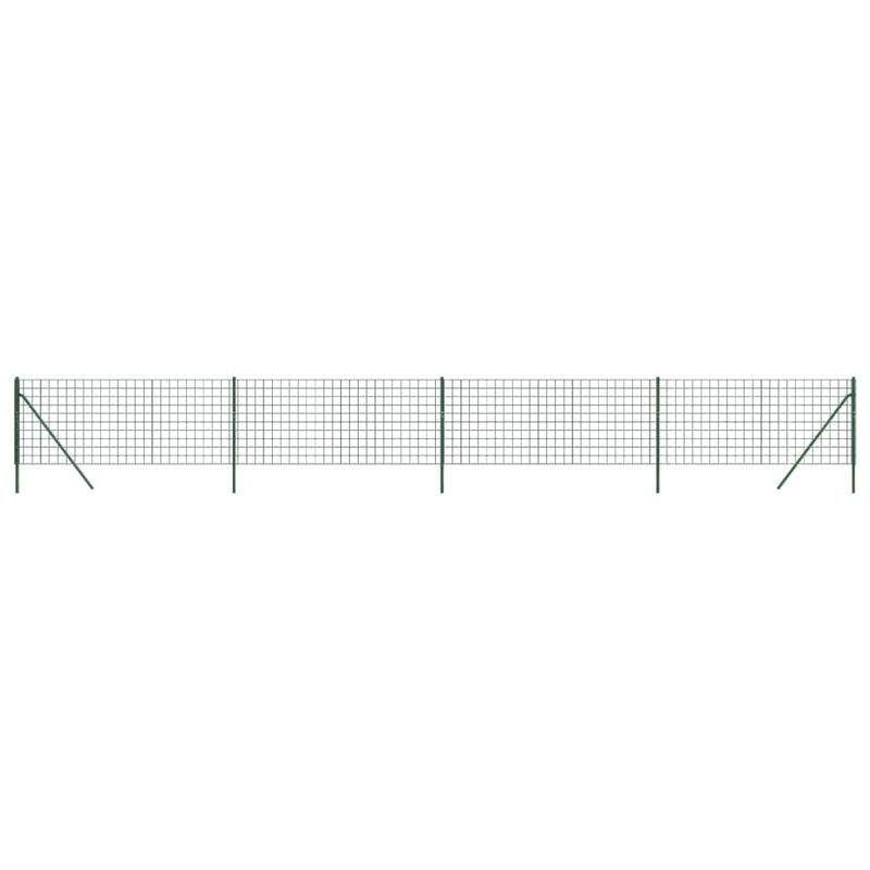 Afbeelding laden in galerijviewer, Vidaxl draadgaashek 0,8x10 m gegalvaniseerd staal groen
