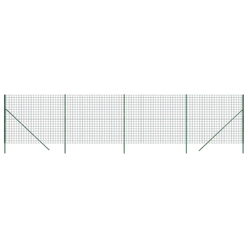 Afbeelding laden in galerijviewer, Vidaxl draadgaashek 1,6x10 m gegalvaniseerd staal groen
