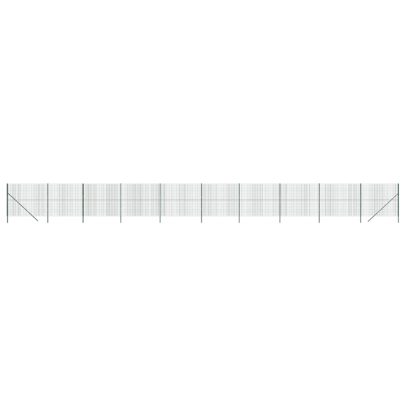 Afbeelding laden in galerijviewer, VidaXL Draadgaashek 1,6x25 m gegalvaniseerd staal groen
