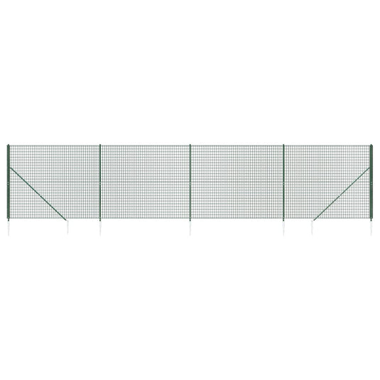 Vidaxl draadgaashek met grondankers 1,8x10 m groen