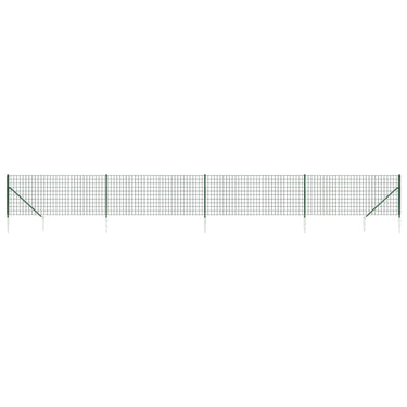Vidaxl draadgaashek met grondankers 0,8x10 m groen