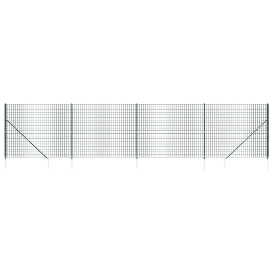 Vidaxl draadgaashek met grondankers 1,6x10 m groen