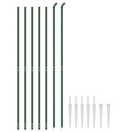 Vidaxl draadgaashek met grondankers 1,4x10 m groen