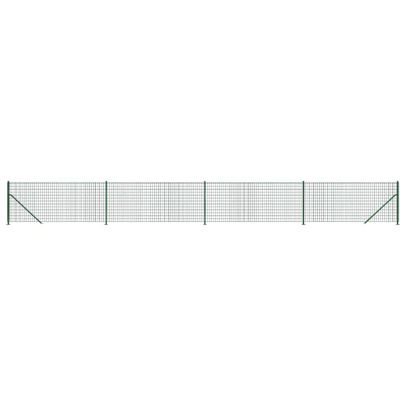 Afbeelding laden in galerijviewer, Vidaxl draadgaashek met flens 0,8x10 m groen
