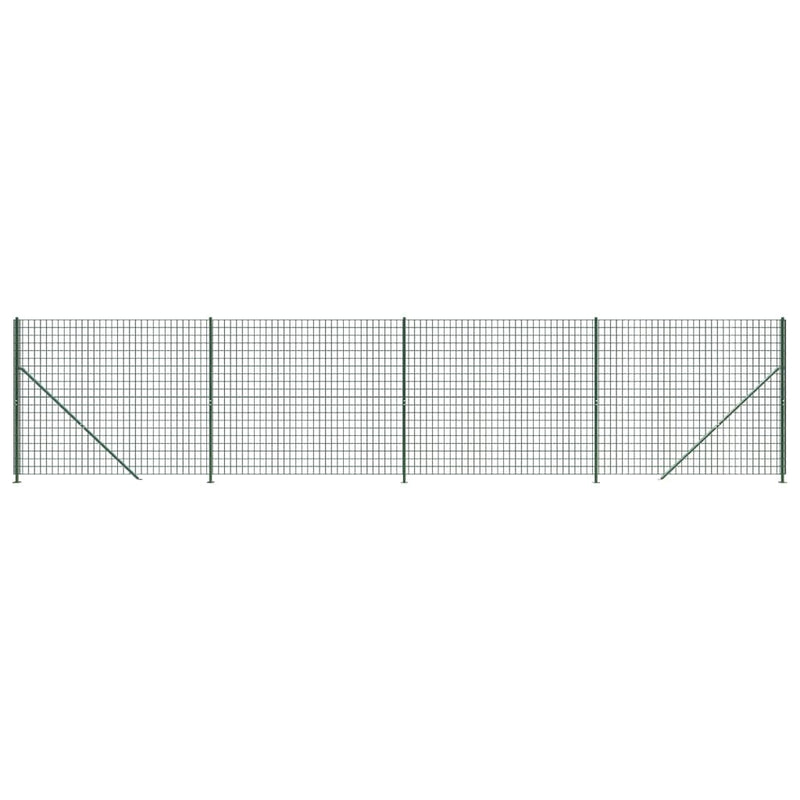 Afbeelding laden in galerijviewer, Vidaxl draadgaashek met flens 1,8x10 m groen
