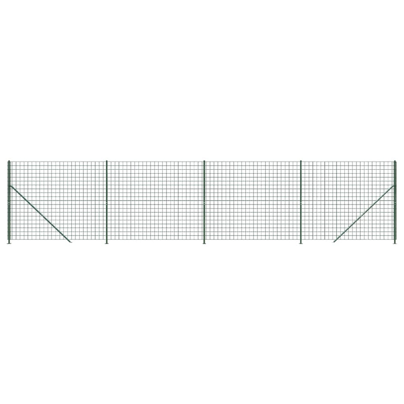 Afbeelding laden in galerijviewer, Vidaxl draadgaashek met flens 1,6x10 m groen
