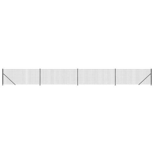 Vidaxl draadgaashek met flens 0,8x10 m antracietkleurig