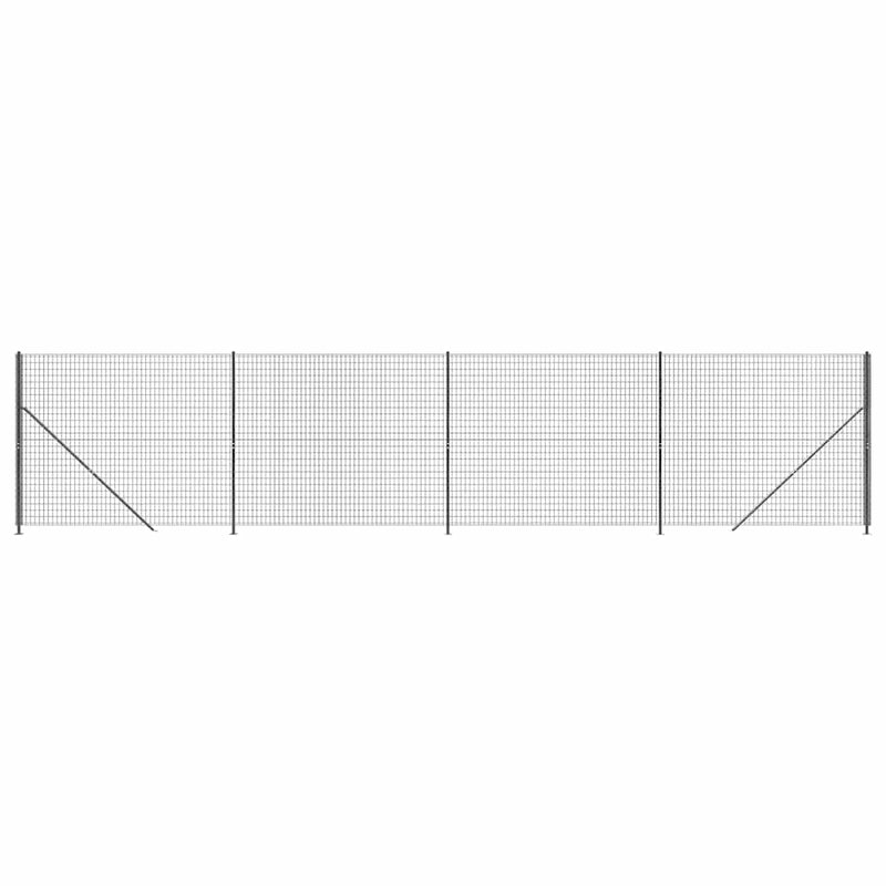 Afbeelding laden in galerijviewer, Vidaxl draadgaashek met flens 1,6x10 m antracietkleurig
