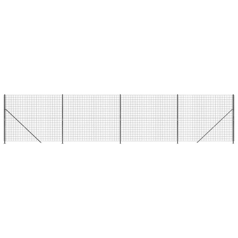 Afbeelding laden in galerijviewer, Vidaxl draadgaashek met flens 1,4x10 m antracietkleurig
